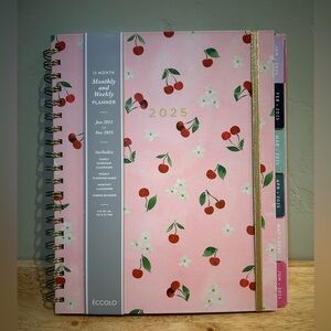 NEW Pink Cherry Blossom 2025, 12 Month, Monthly & Weekly Planner By Eccolo.